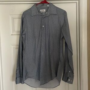 Calvin Klein Large Mens Button Up Formal Long Sleeve